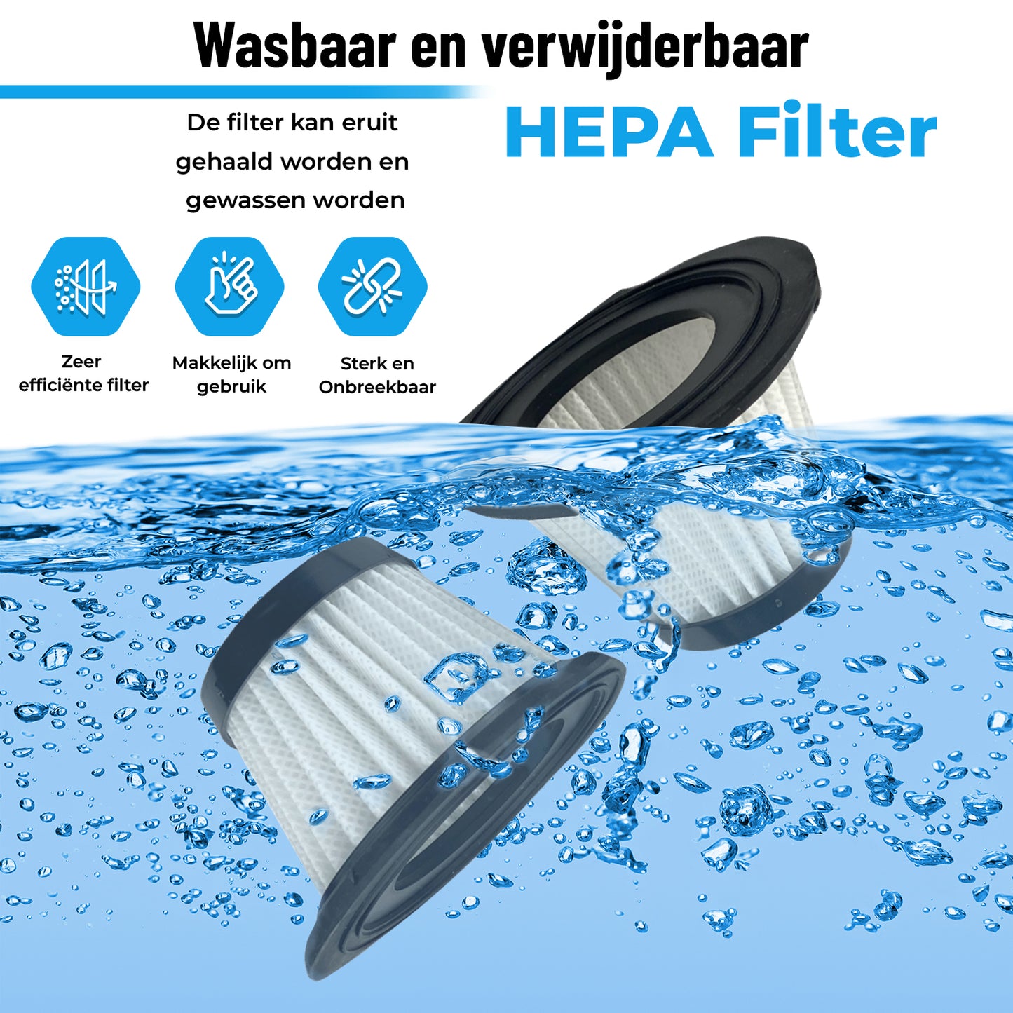 Innovixpro® Kruimeldief – Nat&Droog – 17000Pa ! Sterkste van de benelux ! Met 2 filter's