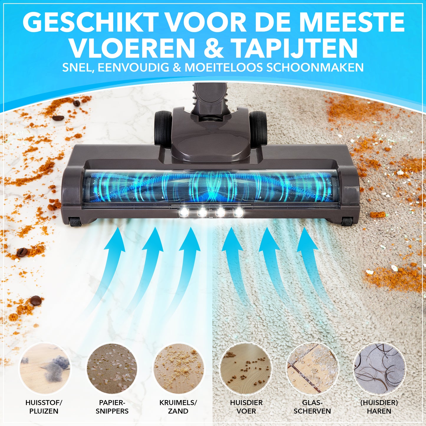 Innovixpro® Draadloze SteelStofzuiger met Dweilfunctie - 30KPa !