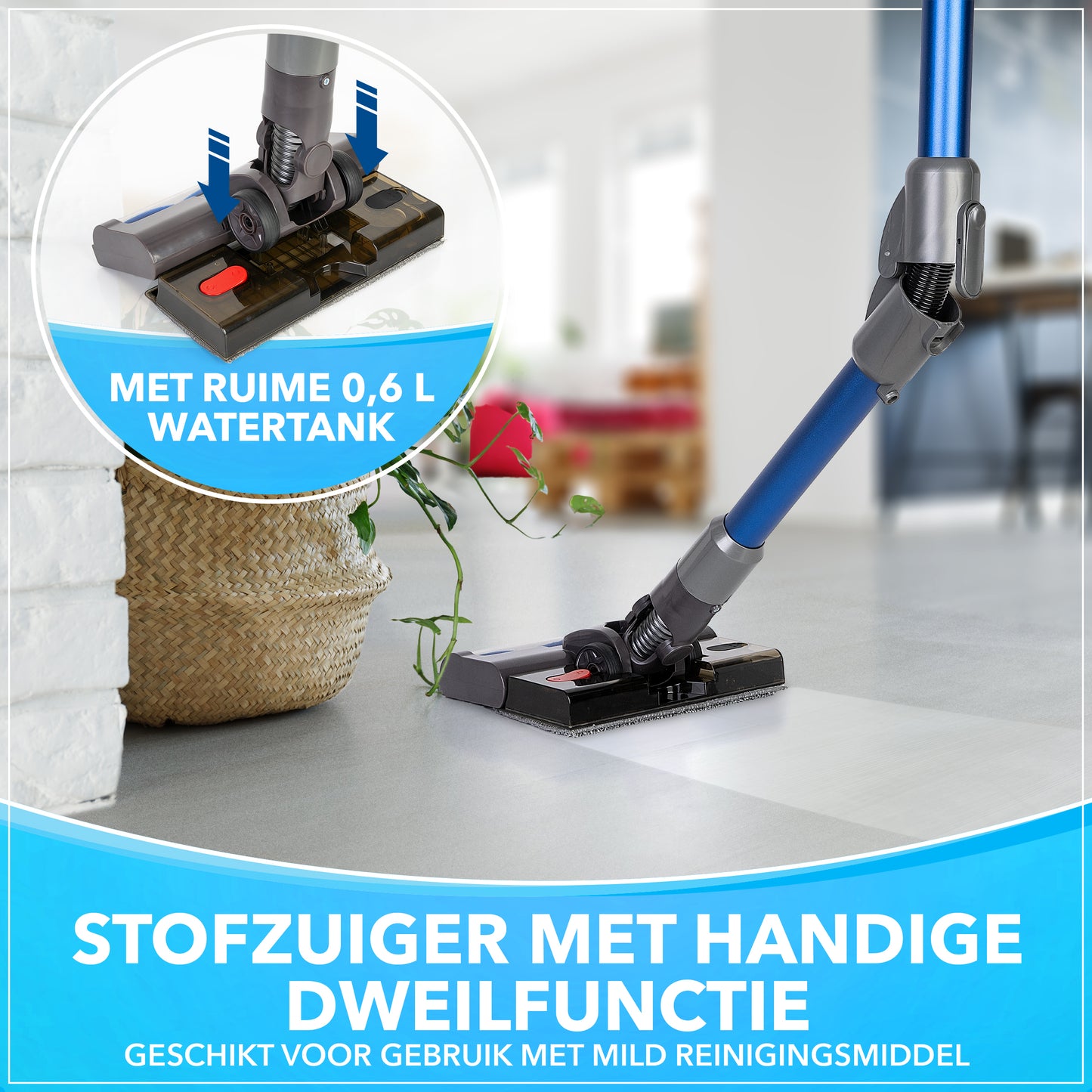 Innovixpro® Draadloze SteelStofzuiger met Dweilfunctie - 30KPa !