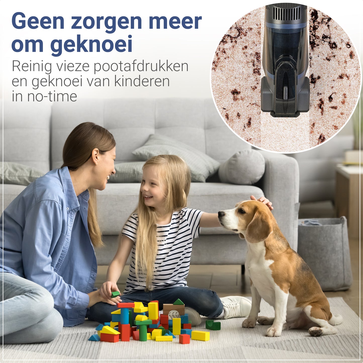 Innovixpro® Draadloze Tapijtreiniger – 45 Minuten Accuduur !
