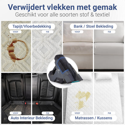 Innovixpro® Draadloze Tapijtreiniger – 45 Minuten Accuduur !