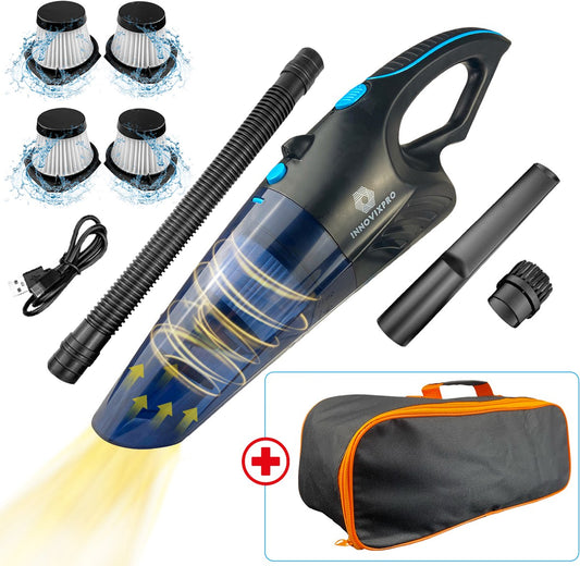 Innovixpro® Kruimeldief – Nat&Droog – 17000Pa ! Sterkste van de benelux ! Met 4 filter's